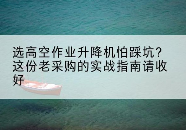 河津高空作业升降机厂家推荐-选高空作业升降机怕踩坑？这份老采购的实战指南请收好